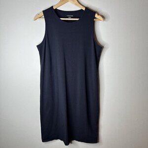 Eileen Fisher Dress Women's Black Sleeveless Stretch‎ Classic Shift Small Petite